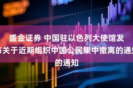 盛金证券 中国驻以色列大使馆发布关于近期组织中国公民集中撤离的通知
