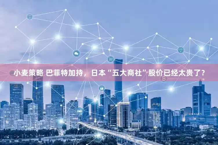 小麦策略 巴菲特加持，日本“五大商社”股价已经太贵了？