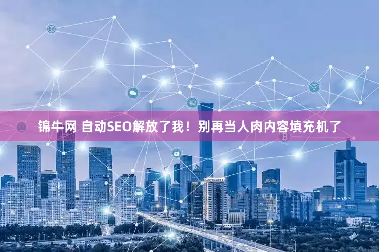 锦牛网 自动SEO解放了我！别再当人肉内容填充机了